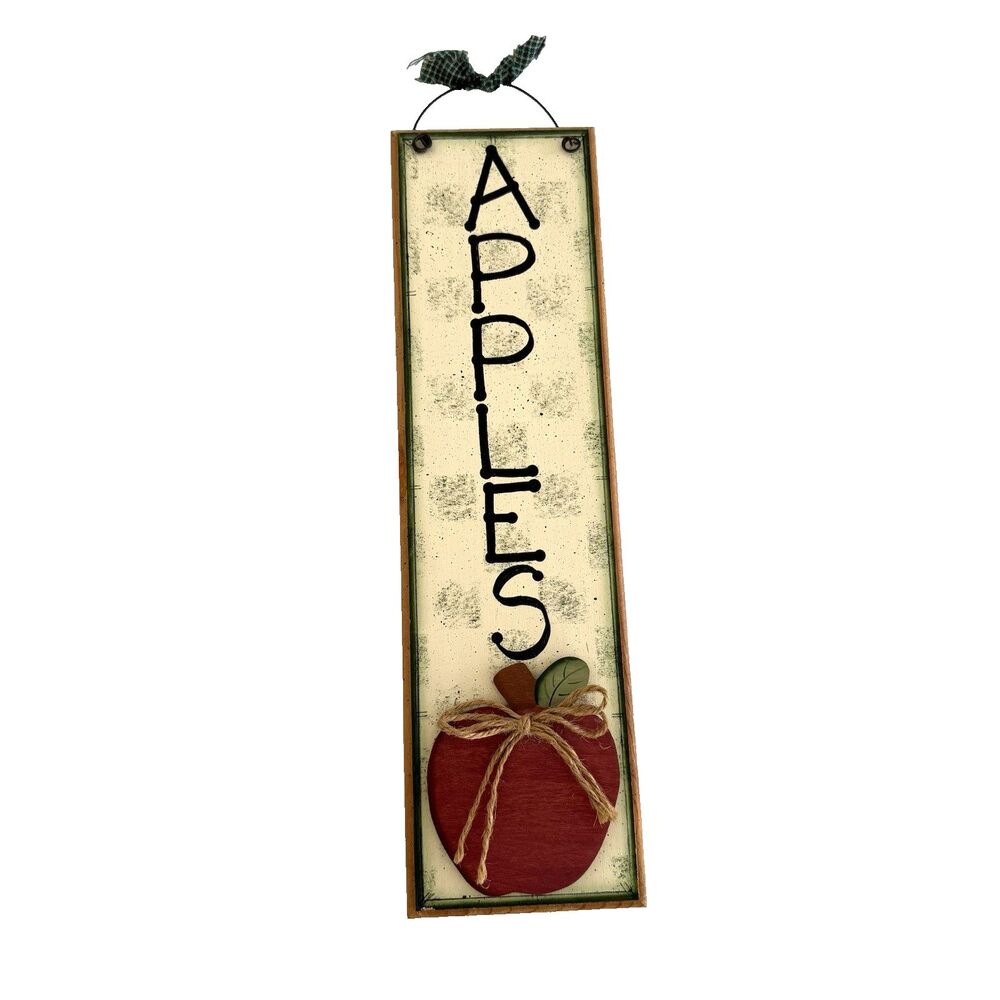 Wooden Rustic 3D Apples Wall Decor Country Grannycore Cottagecore Gallery Wall